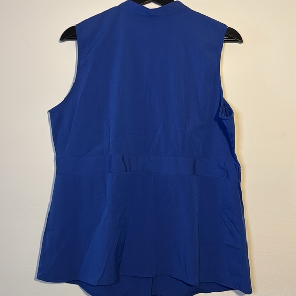 Jessica women's plus size 16w sleevless button down with ruffle front - Picture 5 of 5